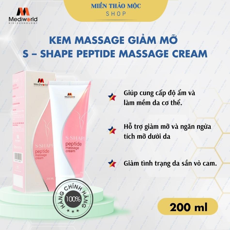Kem massage hỗ trợ giảm mỡ và tình trạng da sần vỏ cam Mediworld S – Shape Peptide Massage Cream 200g