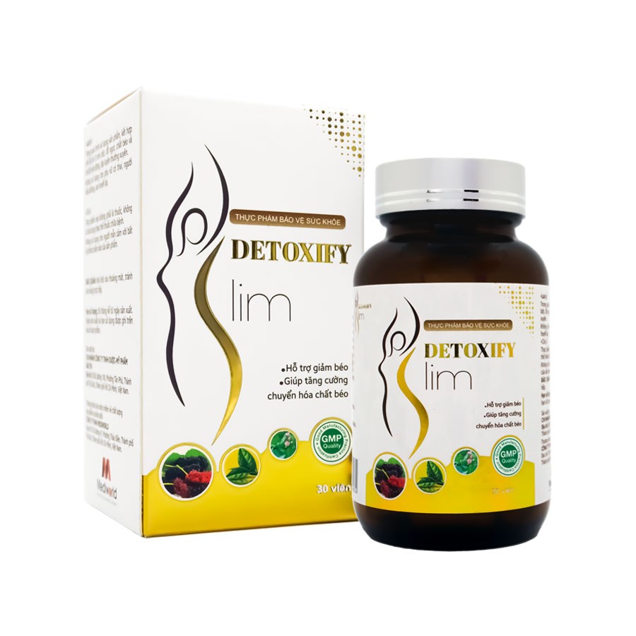 Viên uống hỗ trợ giảm béo Mediworld Detoxify Slim hộp 30 viên