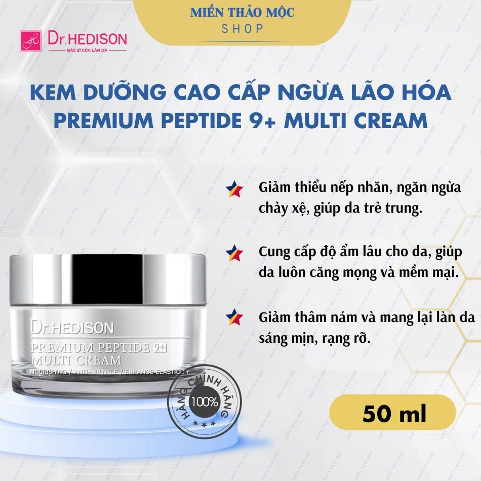 Kem dưỡng cao cấp Dr.HEDISON Premium Peptide 9+ 50ml