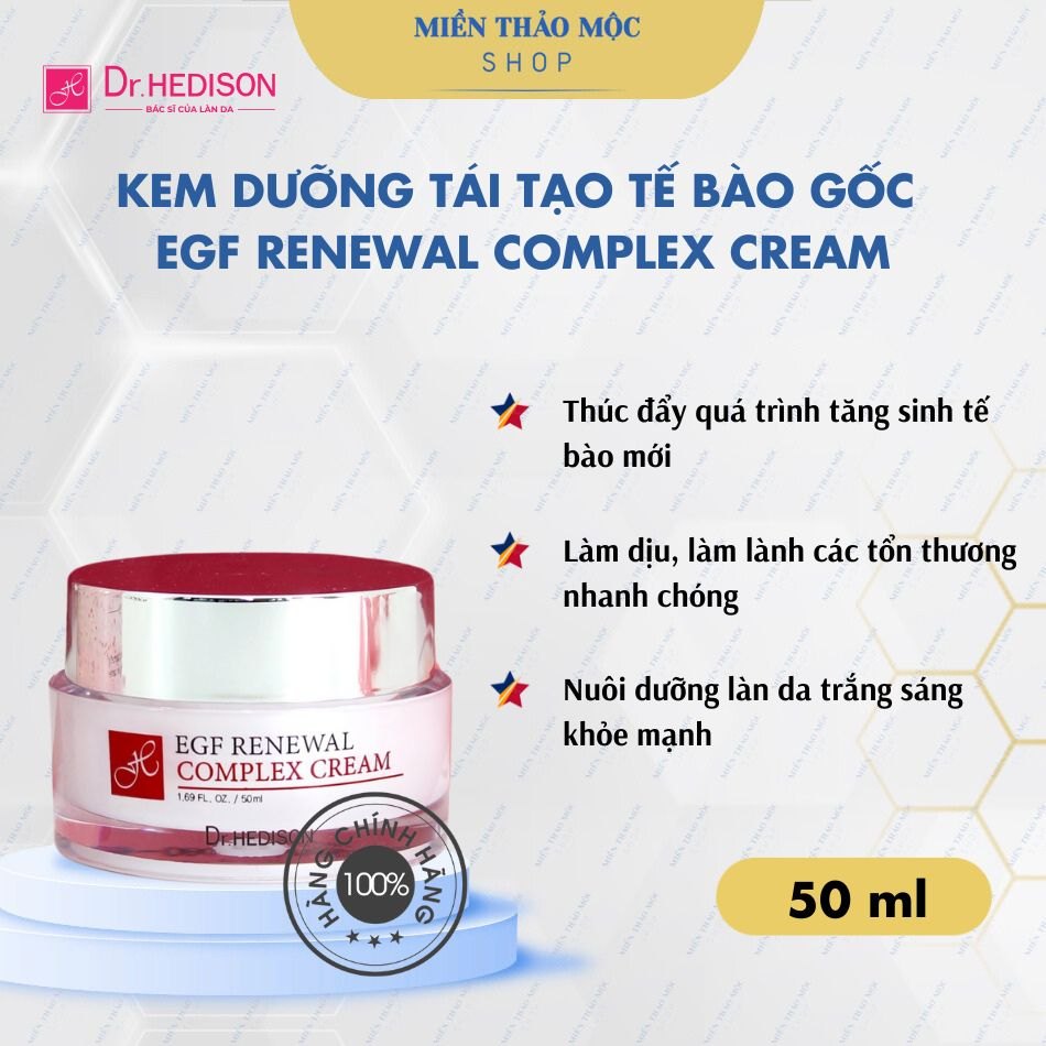Kem dưỡng tái tạo tế bào gốc Dr.HEDISON EGF Renewal Complex Cream 50ml