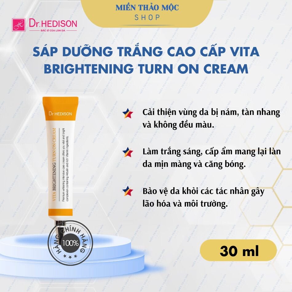 Sáp dưỡng trắng mờ thâm Dr.HEDISON Vita Brightening Turn On Cream 30 ml