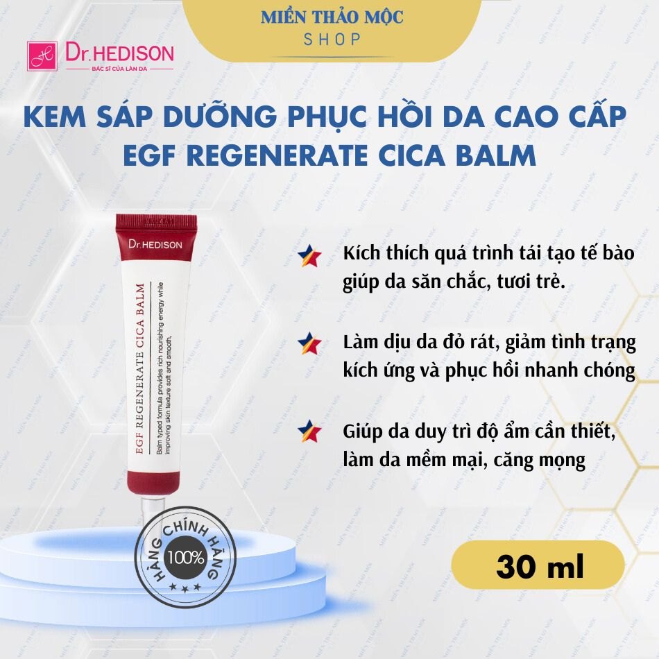Kem sáp dưỡng cao cấp Dr.HEDISON EGF Regenerate CiCa Balm 30ml