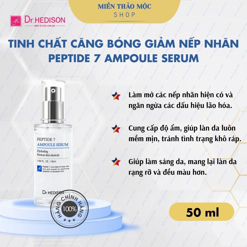 Tinh chất giảm nếp nhăn Dr.HEDISON Peptide 7 Ampoule Serum 50ml