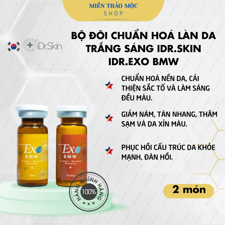 Bộ đôi chuẩn hoá làn da trắng sáng iDr.Skin iDr.Exo BMW