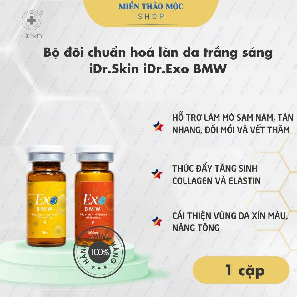 Bộ đôi chuẩn hoá làn da trắng sáng iDr.Skin iDr.Exo BMW