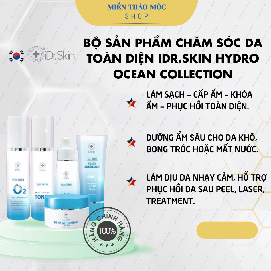 Bộ sản phẩm chăm sóc da toàn diện iDr.Skin Hydro Ocean Collection