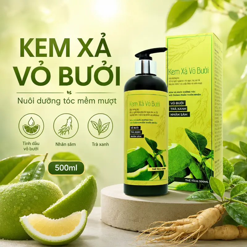 Dầu xả vỏ bưởi Mediworld nuôi dưỡng phục hồi tóc 500ml