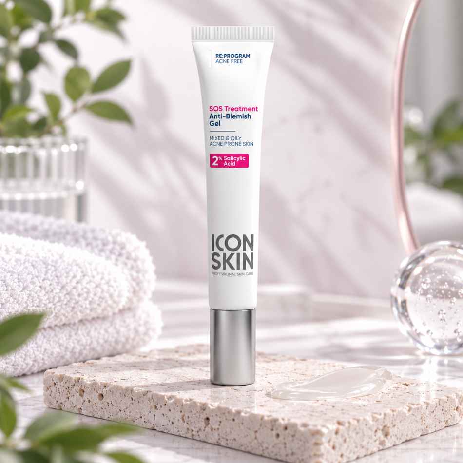 Gel chấm mụn dành cho da dầu, da hỗn hợp Icon Skin SOS Treatment Anti-Blemish Gel