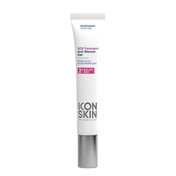 Gel chấm mụn dành cho da dầu, da hỗn hợp Icon Skin SOS Treatment Anti-Blemish Gel