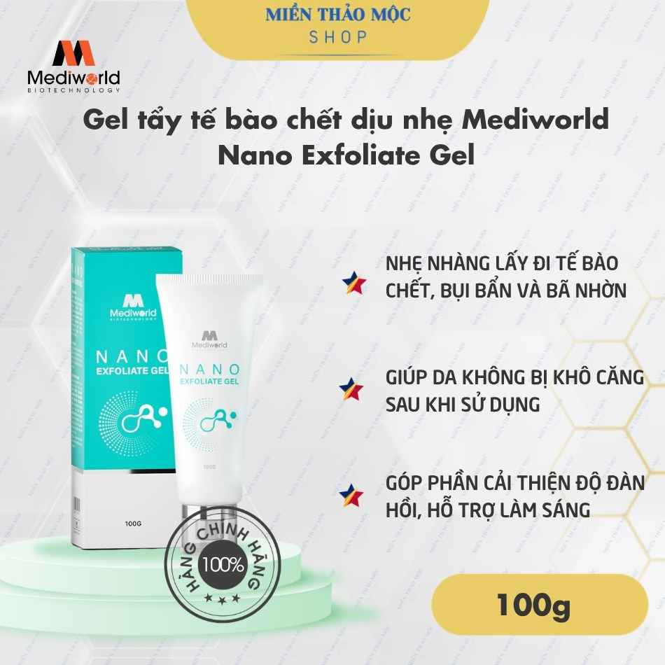 Gel tẩy tế bào chết dịu nhẹ Mediworld Nano Exfoliate Gel