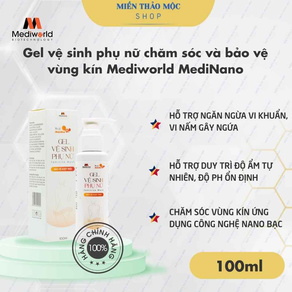 Gel vệ sinh phụ nữ chăm sóc và bảo vệ vùng kín Mediworld MediNano