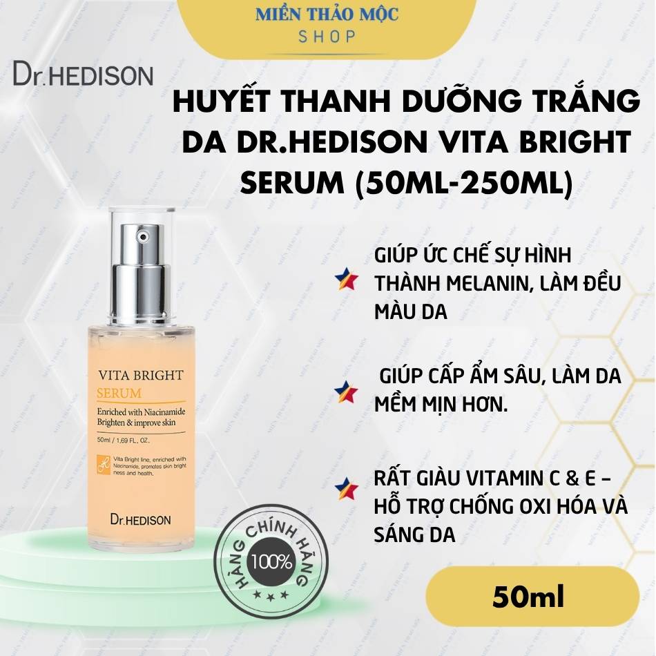 Huyết thanh dưỡng trắng da Dr.Hedison Vita - Bright Serum (50ml-250ml)