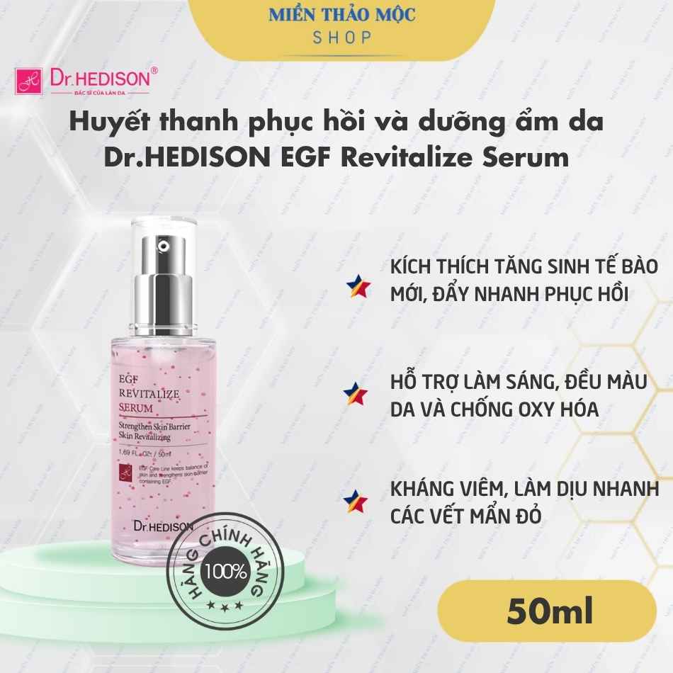 Huyết thanh phục hồi và dưỡng ẩm da Dr.HEDISON EGF Revitalize Serum