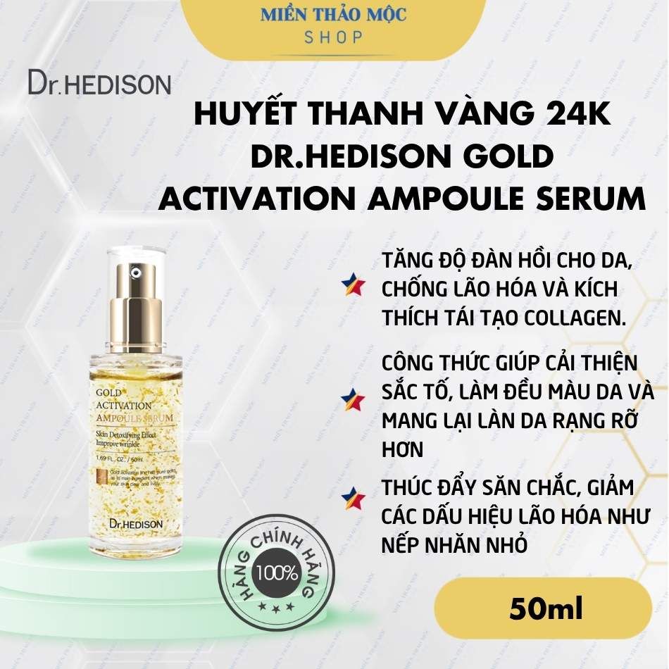 Huyết thanh vàng 24k Dr.Hedison Gold Activation Ampoule Serum (50ml-250ml)