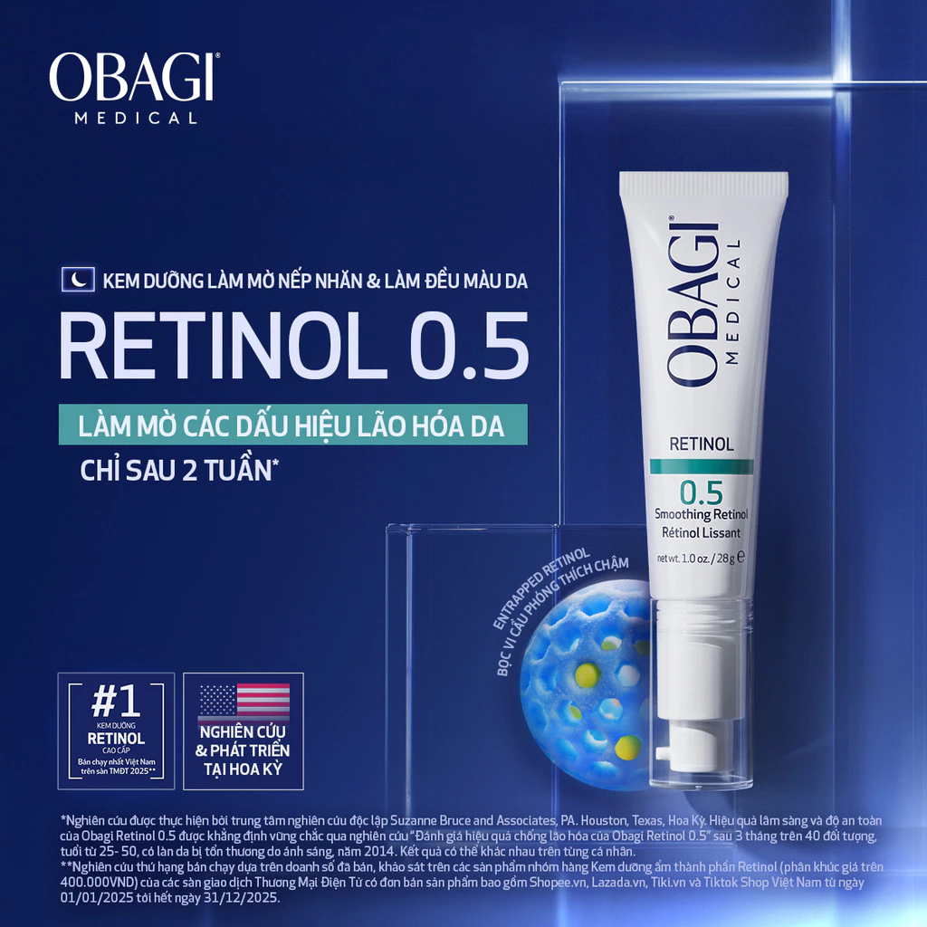 Kem Chống Lão Hóa Obagi Retinol 0.5 28g Hỗ Trợ Giảm Nếp Nhăn Và Tái Tạo Da