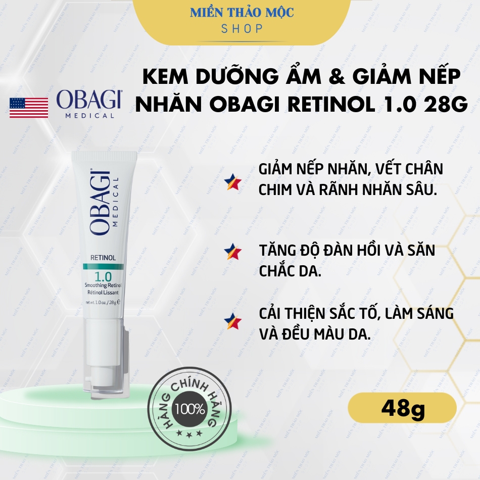 Kem dưỡng ẩm giảm nếp nhăn Obagi Retinol 1.0 28g