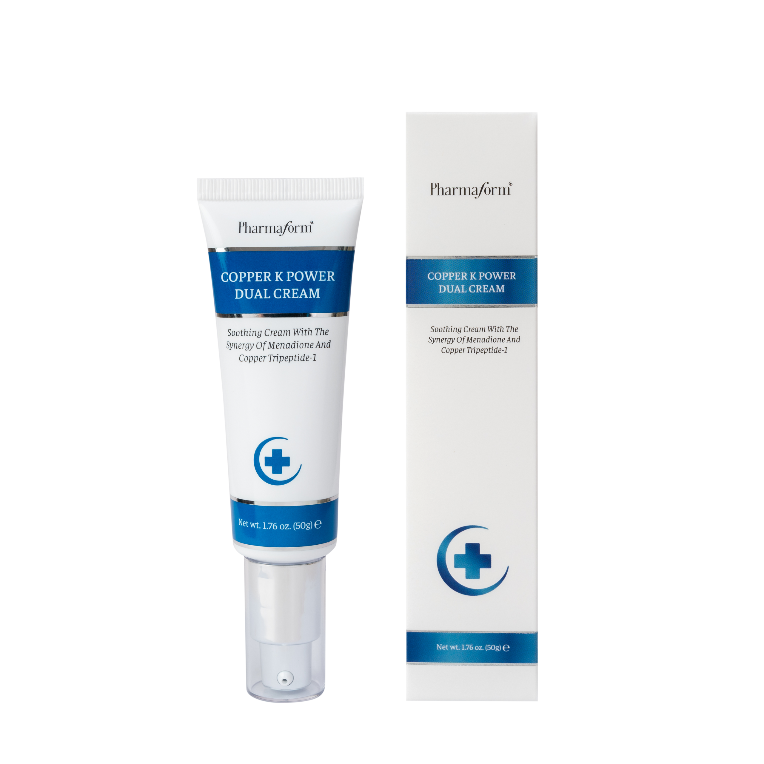 Kem Dưỡng Ẩm, Làm Dịu Và Hỗ Trợ Cải Thiện Độ Đàn Hồi Da Pharmaform Copper K Power Dual Cream 50g