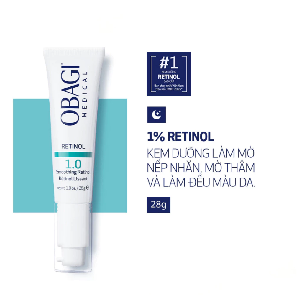 Kem Dưỡng Chống Lão Hóa Obagi Retinol 1.0 28g Chính Hãng | Mờ Nếp Nhăn, Làm Đều Màu Da
