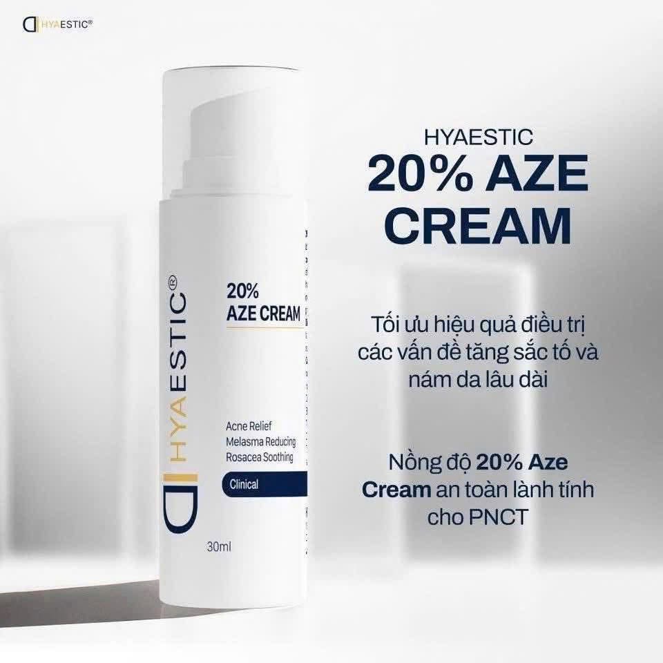 Kem Dưỡng Chứa Azelaic Acid 20%, Hỗ Trợ Cải Thiện Da Mụn, Rosacea & Sắc Tố Hyaestic 20% AZE Cream 30ml