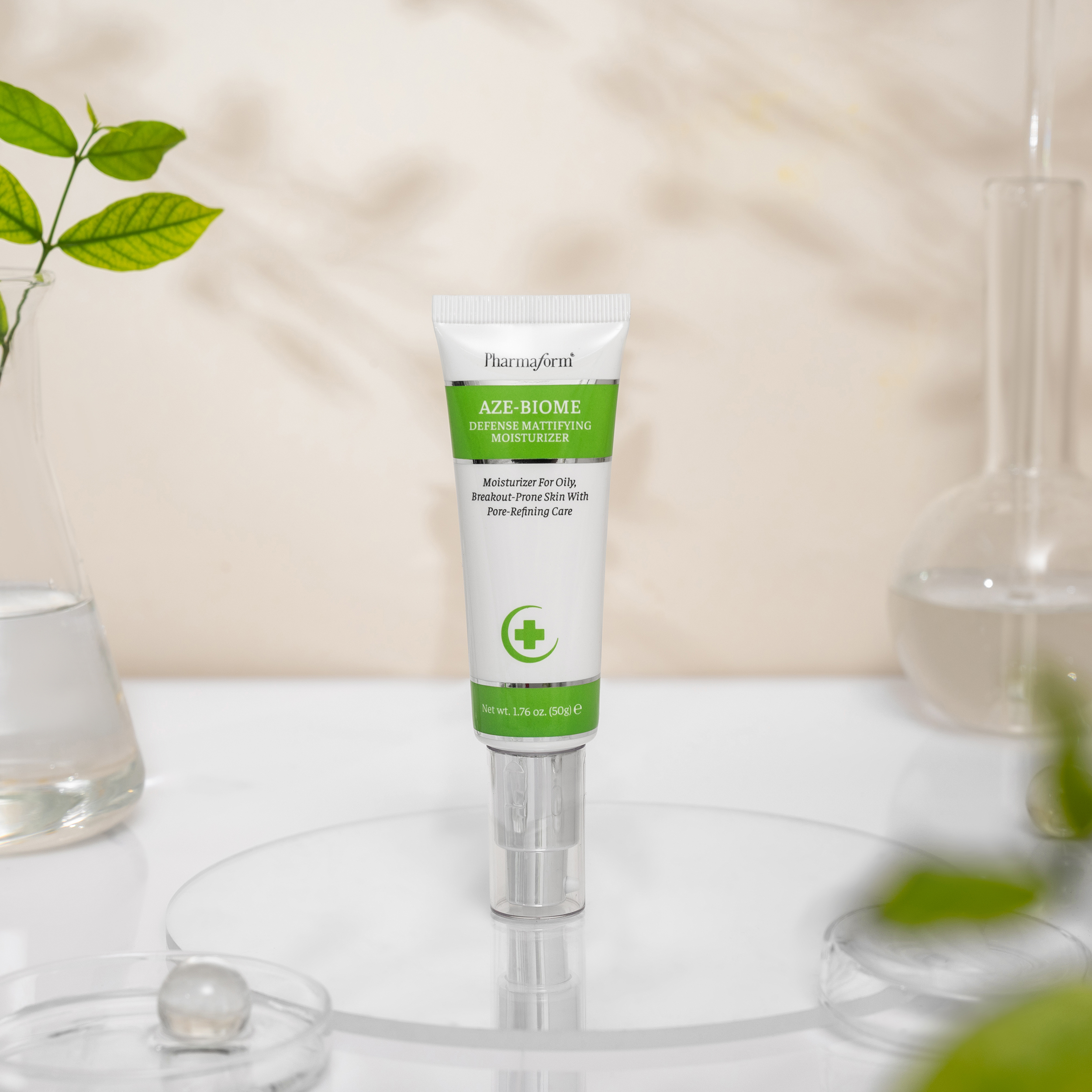 Kem Dưỡng Da Dầu Mụn Pharmaform Aze-Biome Defense Mattifying Moisturizer 50g
