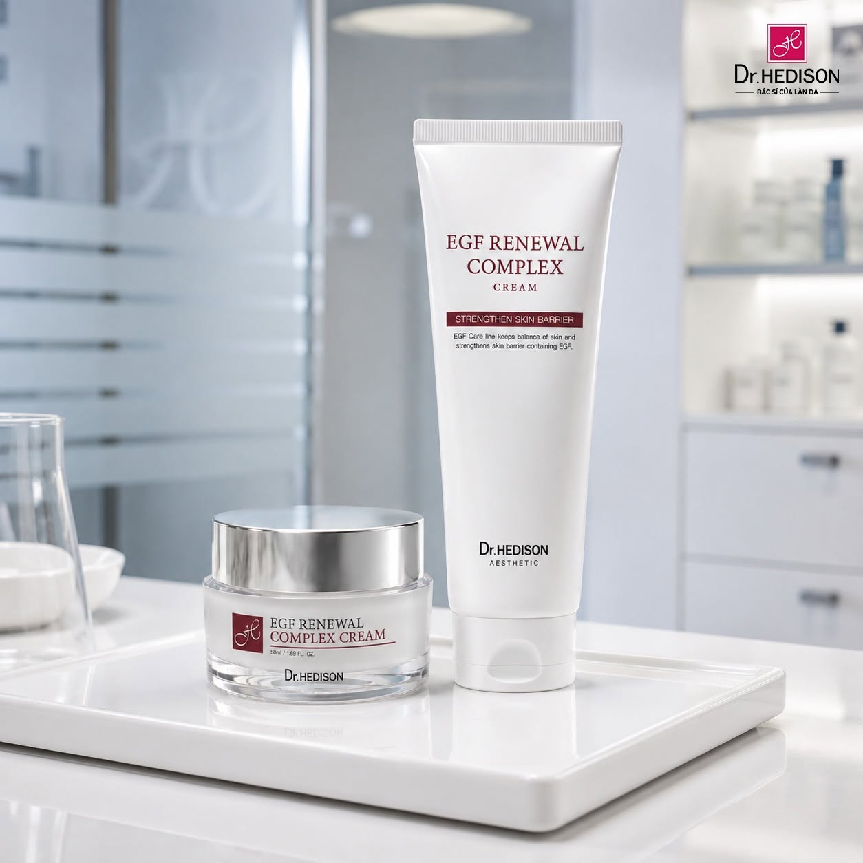 Kem dưỡng phục hồi, hỗ trợ tái tạo và chăm sóc da lão hóa Dr.HEDISON EGF Renewal Complex Cream