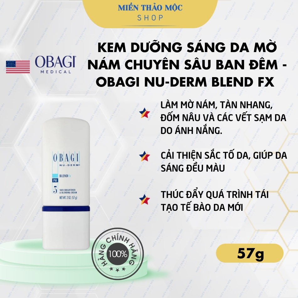 Kem dưỡng sáng da mờ nám chuyên sâu ban đêm Obagi Nu-Derm Blend Fx 57g