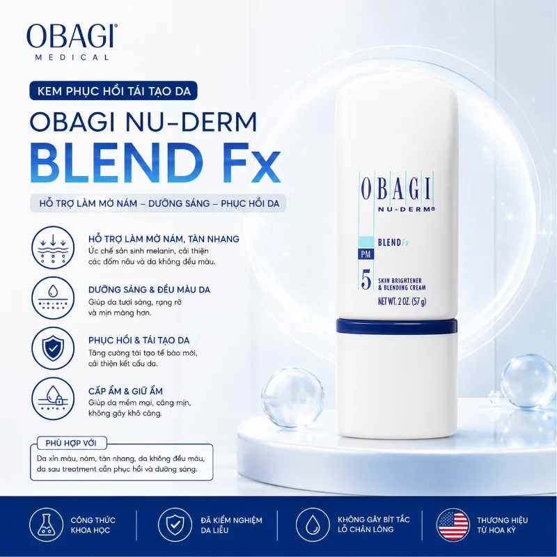 Kem Phục Hồi Tái Tạo Da,Dưỡng Sáng & Mờ Nám Obagi Nu-Derm Blend Fx 57g