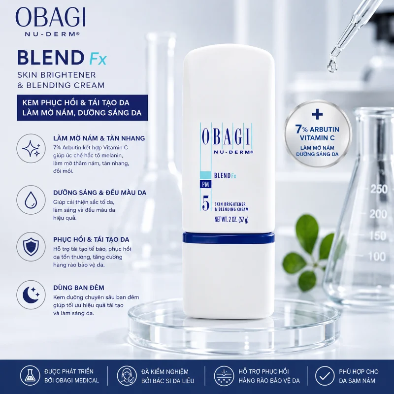 Kem Phục Hồi Tái Tạo Da,Dưỡng Sáng & Mờ Nám Obagi Nu-Derm Blend Fx 57g