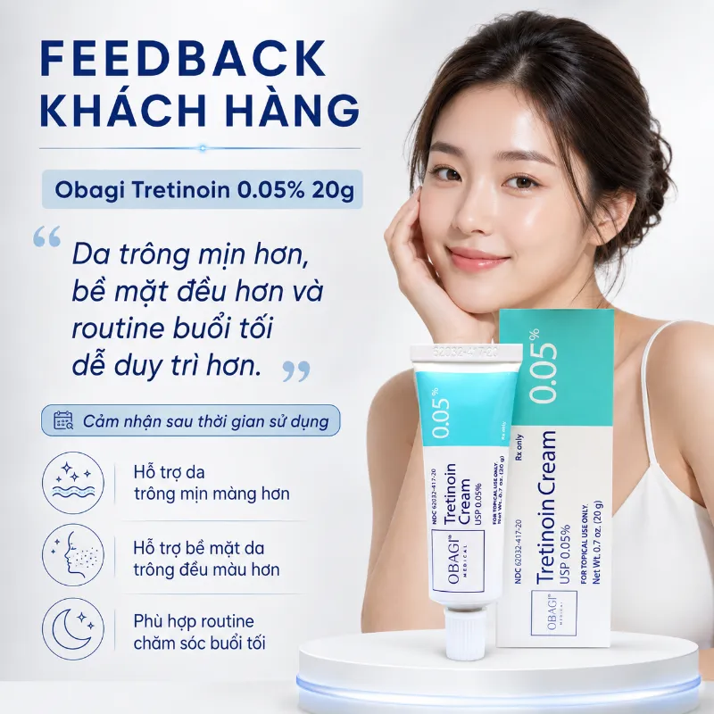 Kem Trị Mụn, Mờ Nám & Trẻ Hóa Da Obagi Tretinoin 0.05% 20g
