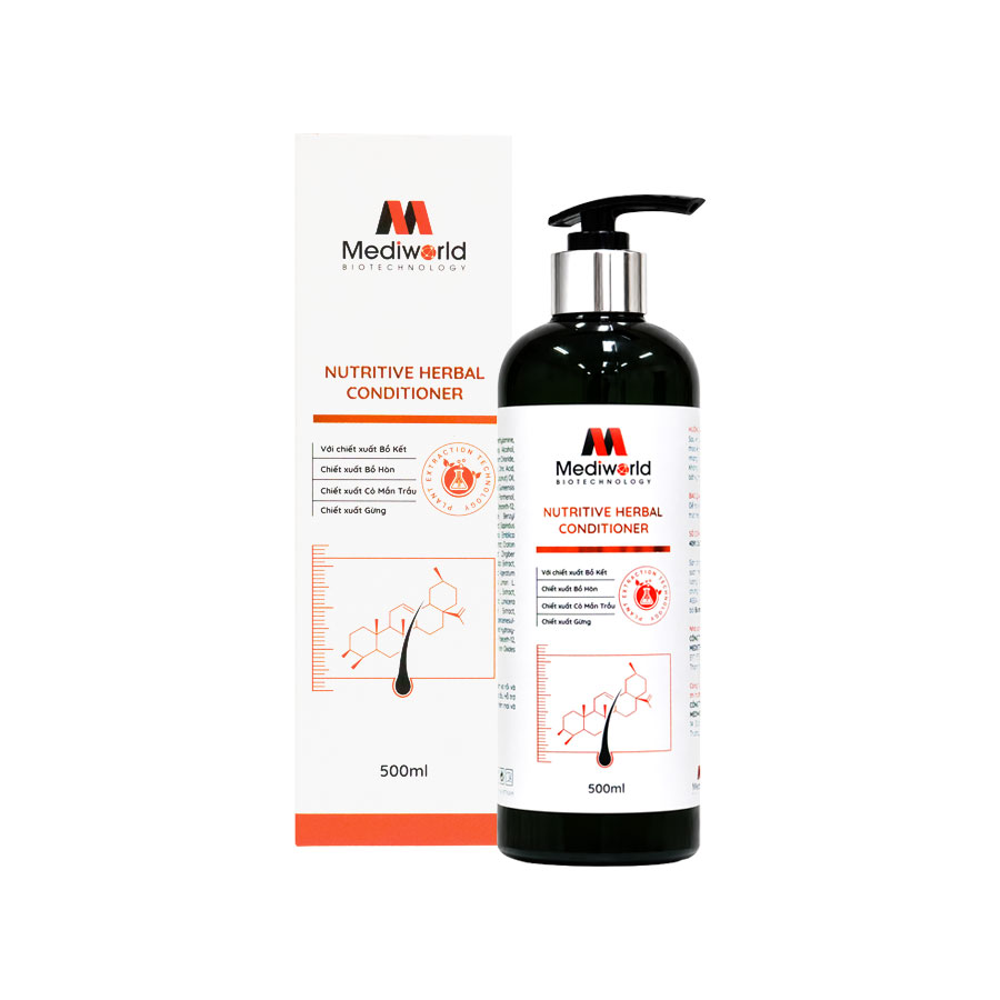 Kem Xả Thảo Dược Dưỡng Tóc Mềm Mượt Nutritive Herbal Conditioner Mediworld 500ml