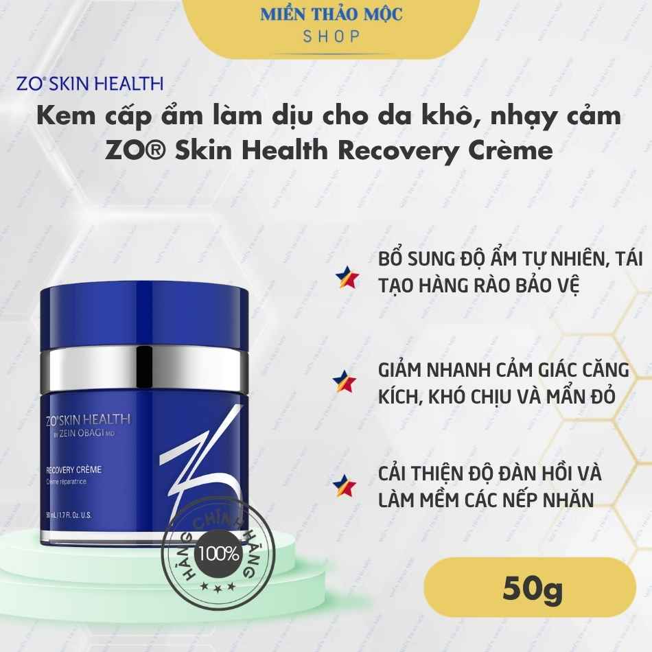 Kem cấp ẩm làm dịu cho da khô, nhạy cảm ZO® Skin Health Recovery Crème