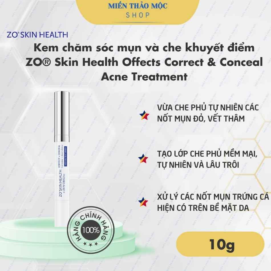 Kem chăm sóc mụn và che khuyết điểm ZO® Skin Health Offects Correct & Conceal Acne Treatment