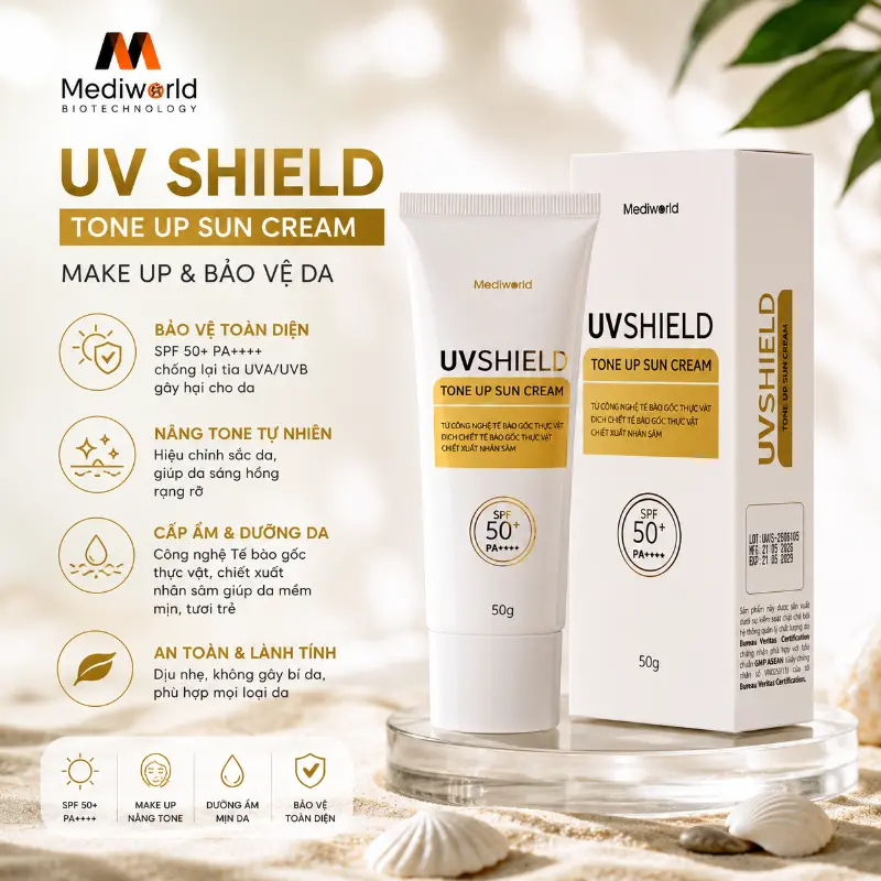 Kem chống nắng Mediworld UV Shield Tone Up Sun Cream