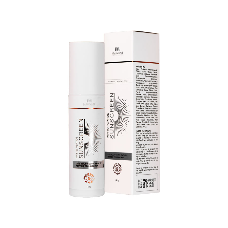 Kem chống nắng giúp bảo vệ phục hồi da Mediworld Phyto Peptide Sunscreen