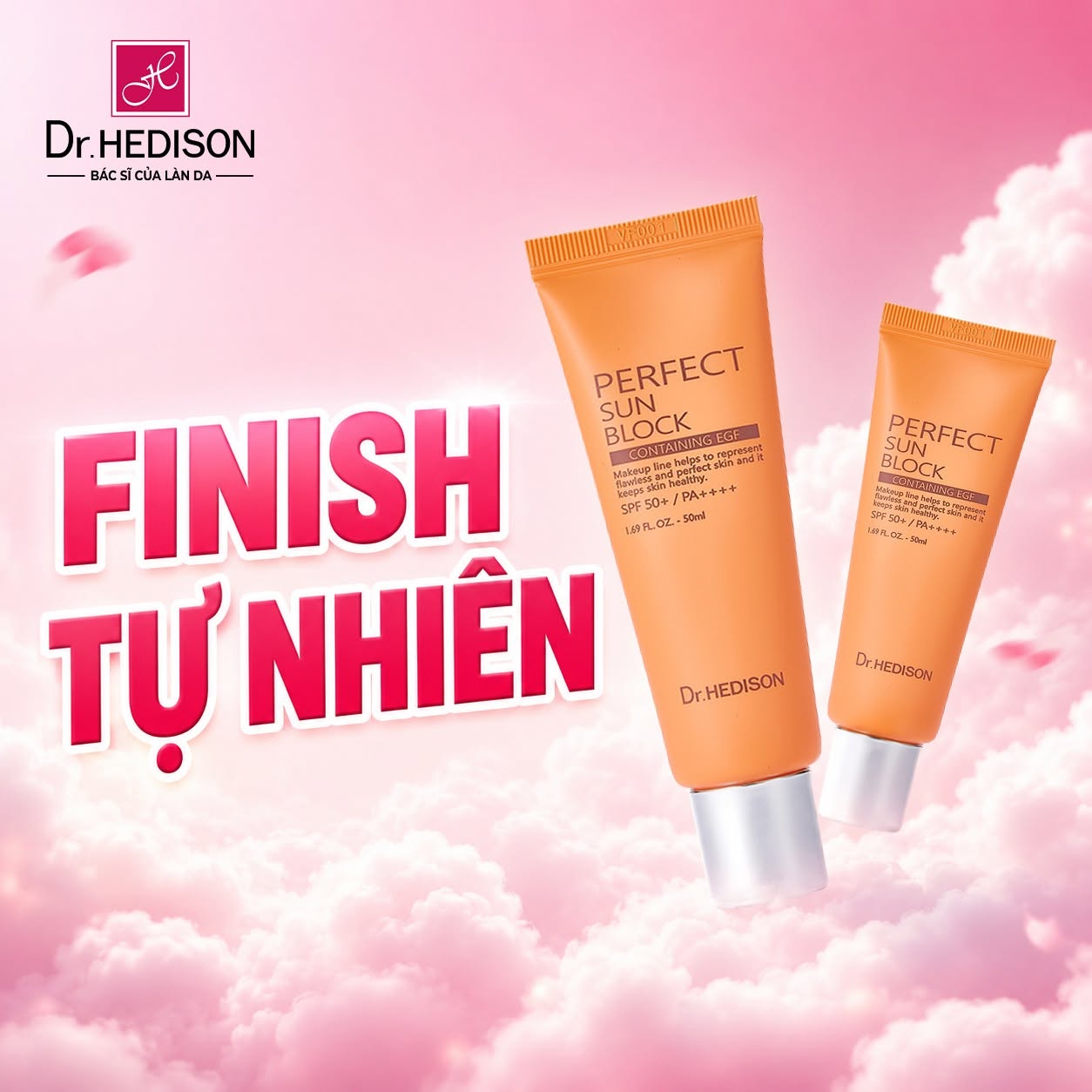 Kem chống nắng không trôi Dr.Hedison Perfect Sun Block SPF50+ PA++++ 50ml