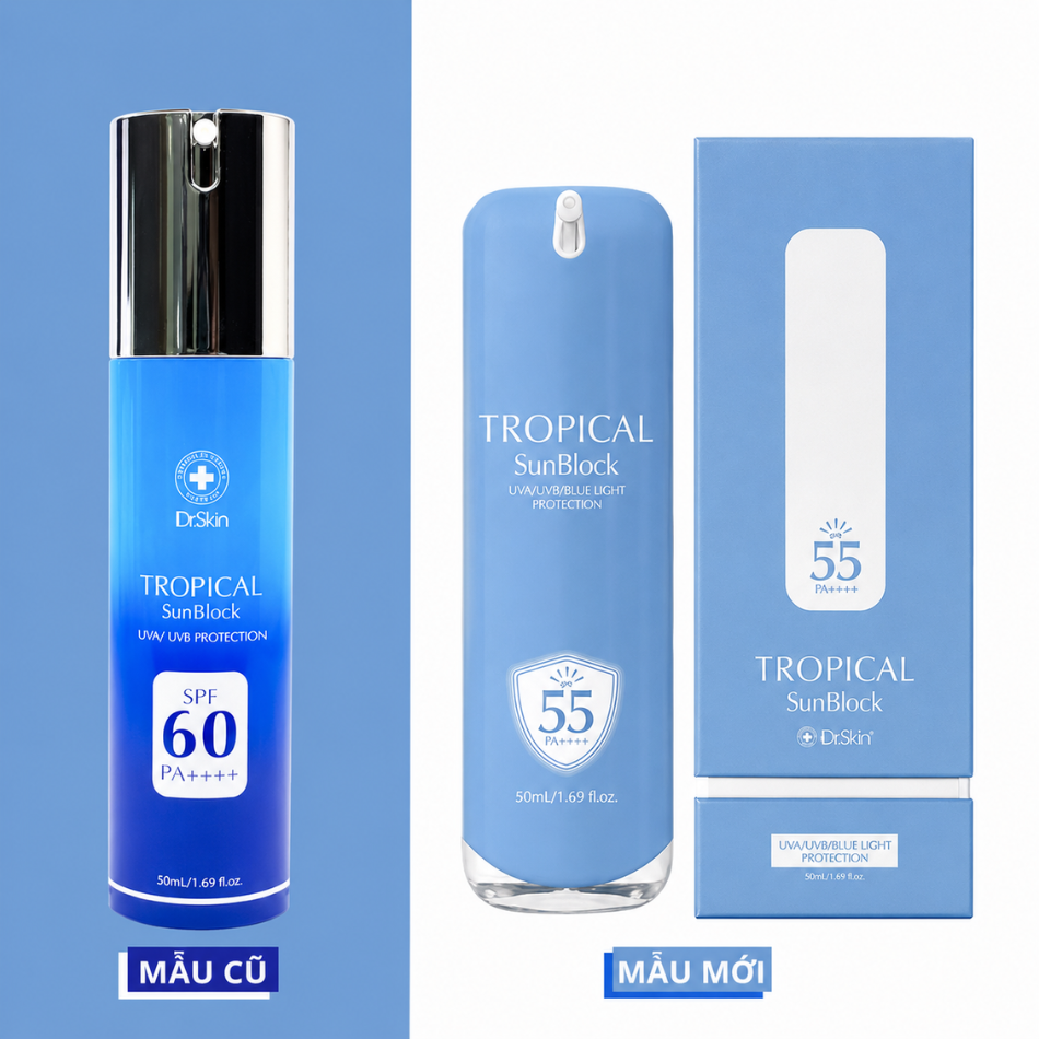 Kem chống nắng phổ rộng iDr.Skin SPF 55 & PA +++ Tropical Sunblock