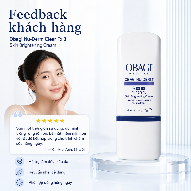 Kem điều trị nám tàn nhang đồi mồi số 3 Obagi Nu-Derm Clear 57g