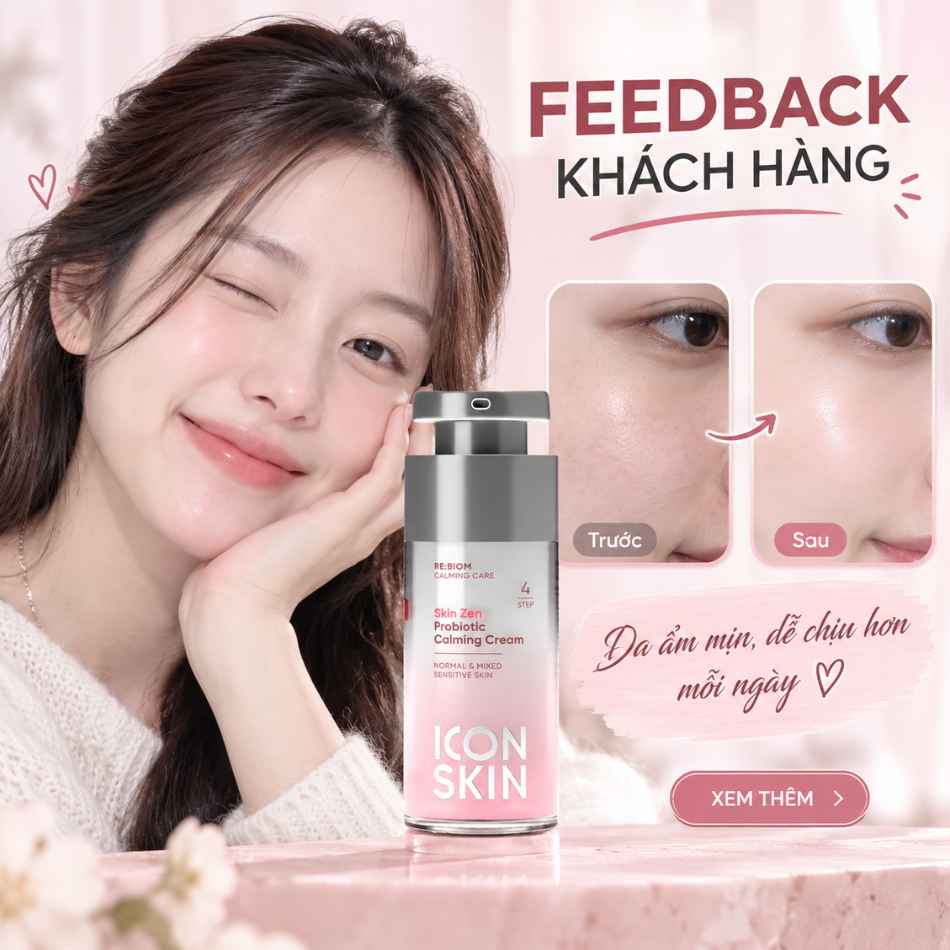 Kem dưỡng ẩm cho da nhạy cảm Icon Skin Skin Zen Probiotic Calming Cream