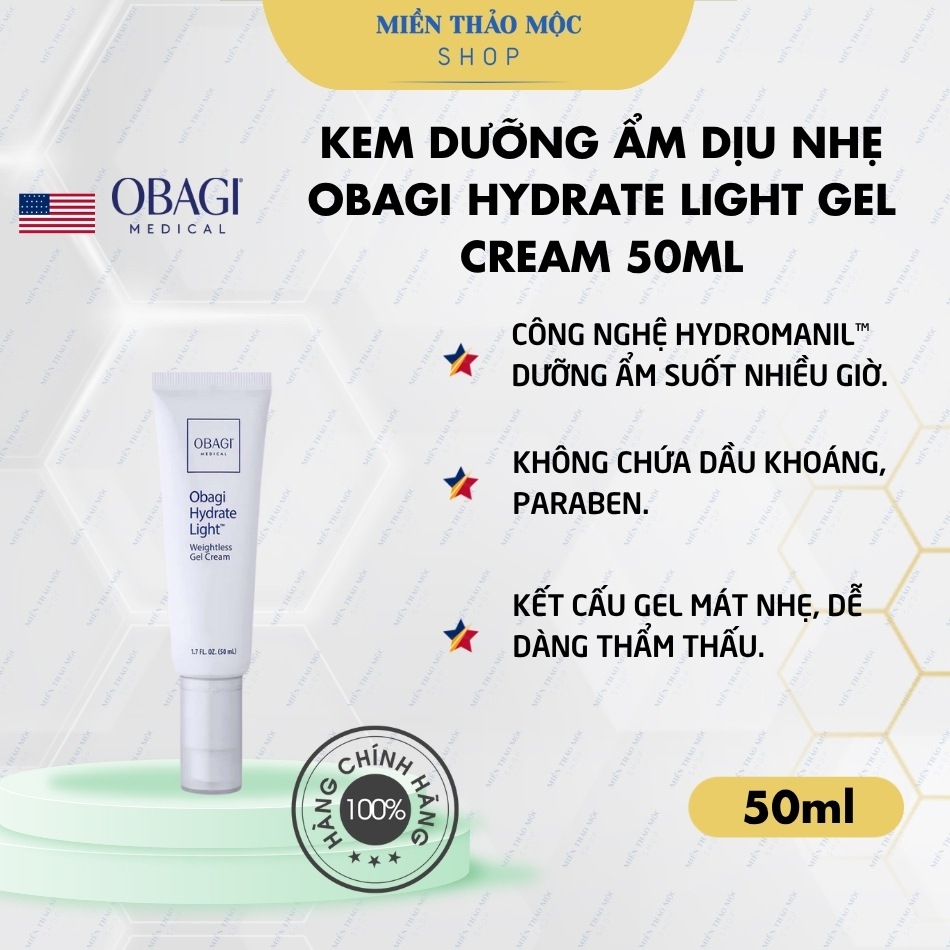 Kem dưỡng ẩm dịu nhẹ OBAGI Hydrate Light Gel Cream 50ml