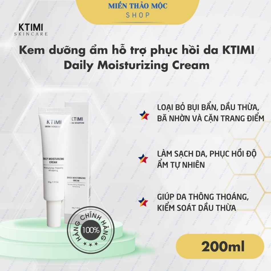 Kem dưỡng ẩm hỗ trợ phục hồi da KTIMI Daily Moisturizing Cream