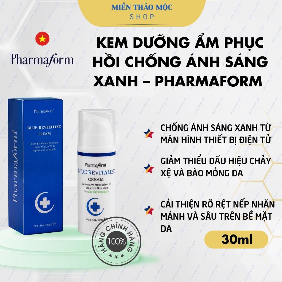 Kem dưỡng ẩm phục hồi chống ánh sáng xanh Pharmaform Blue Revitalize Cream 30ml