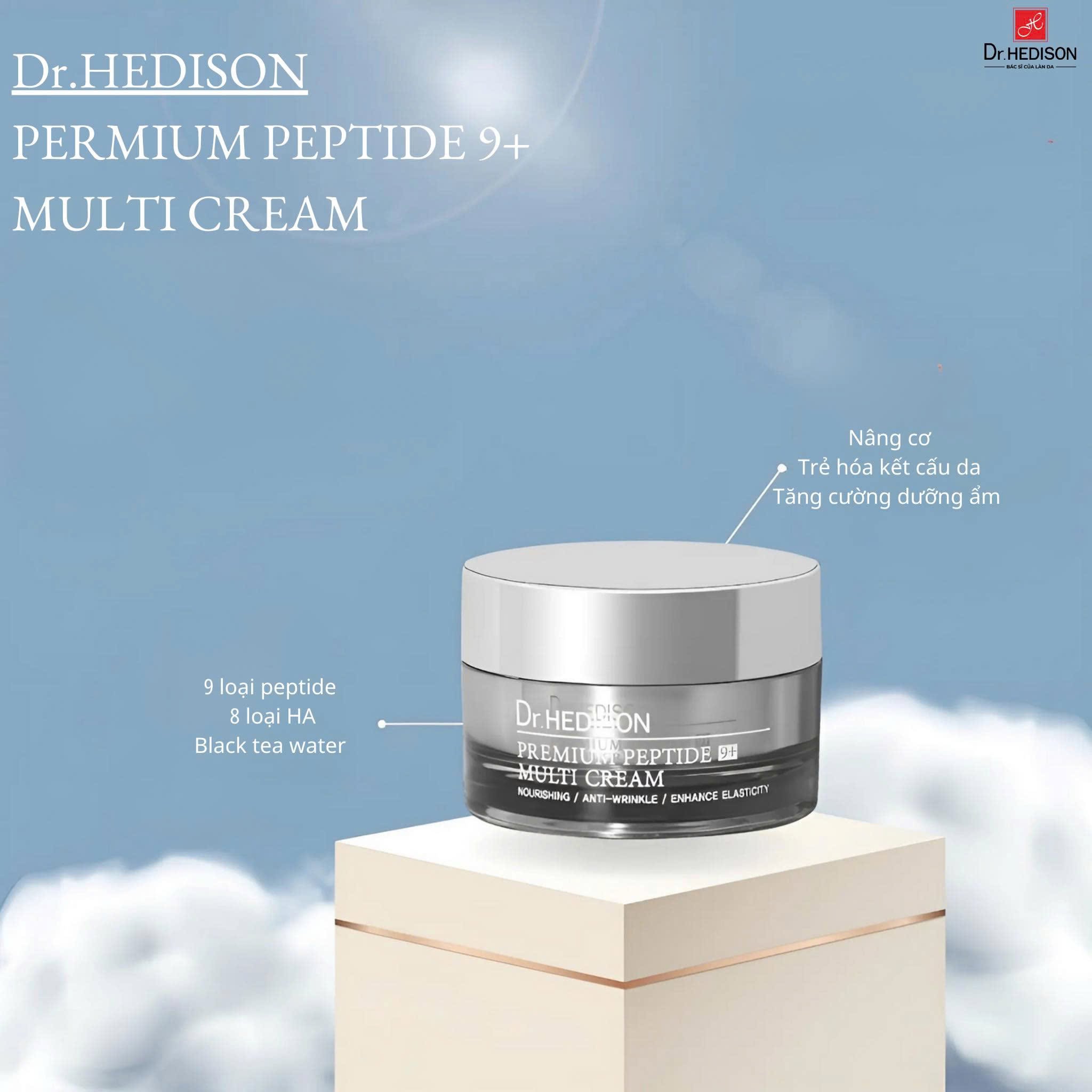 Kem dưỡng cao cấp giảm nhăn, trẻ hóa và tăng đàn hồi da Dr.HEDISON Premium Peptide 9+ 50ml