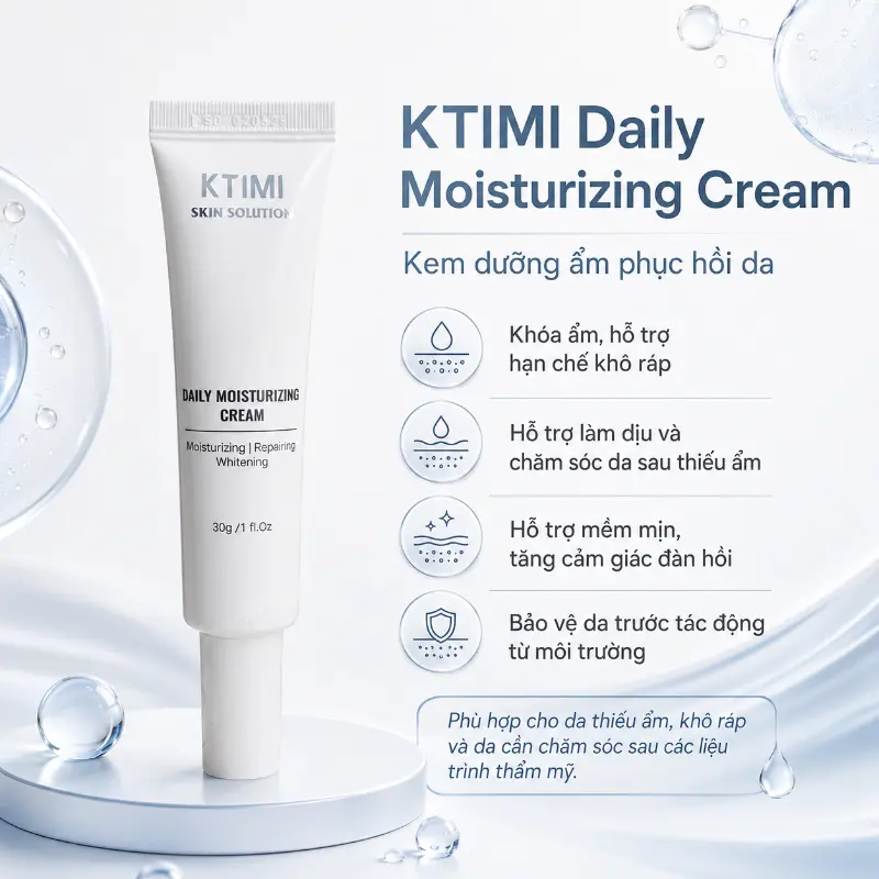 Kem dưỡng ẩm bảo vệ da KTIMI Daily Moisturizing Cream 30g
