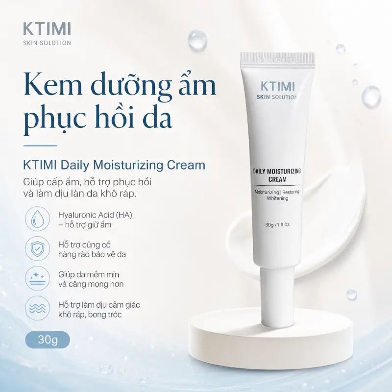 Kem dưỡng ẩm bảo vệ da KTIMI Daily Moisturizing Cream 30g