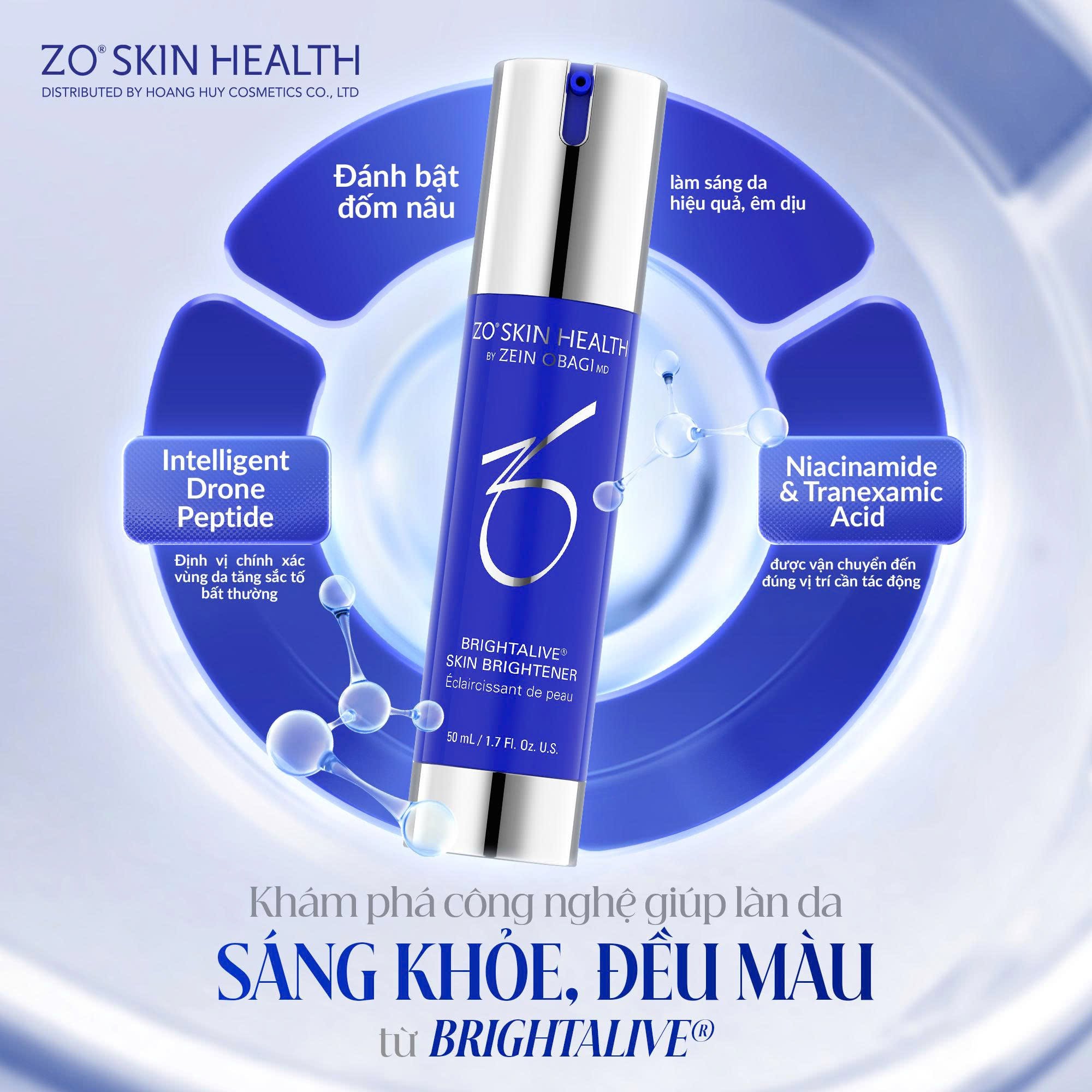 Kem dưỡng da trắng sáng Zo Skin Health Brightalive Skin Brightener
