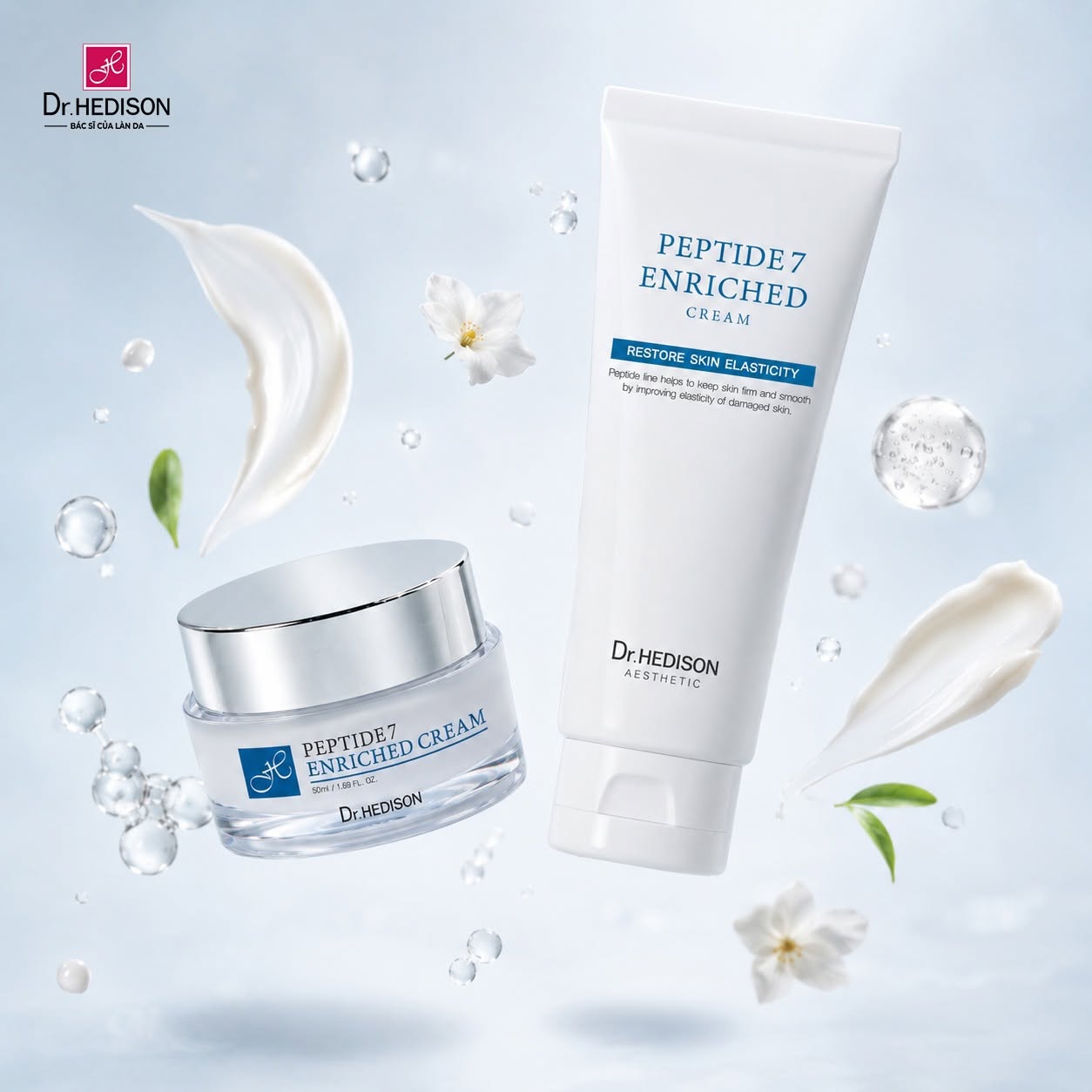 Kem dưỡng giảm nếp nhăn, chăm sóc da lão hóa Dr.HEDISON Peptide 7 Enriched Cream