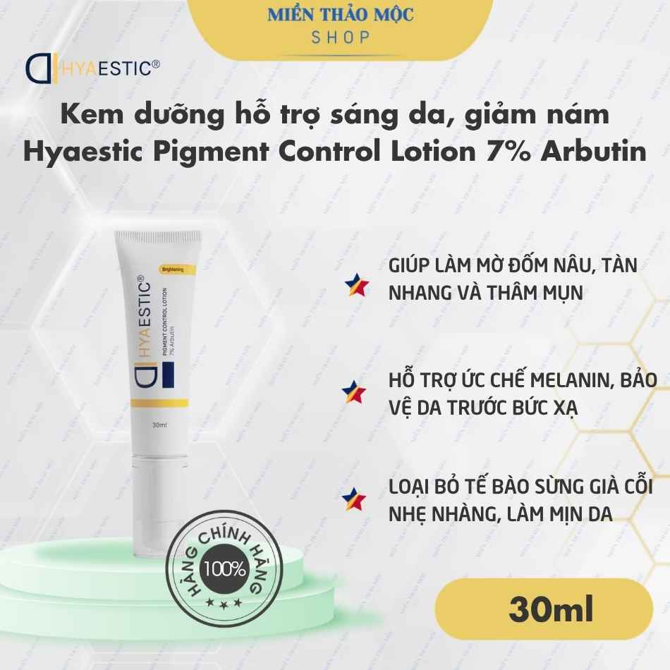 Kem dưỡng hỗ trợ sáng da, giảm nám Hyaestic Pigment Control Lotion 7% Arbutin