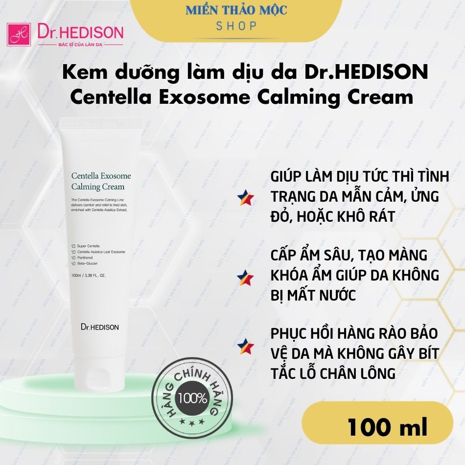 Kem dưỡng làm dịu da Dr.HEDISON Centella Exosome Calming Cream 100ml