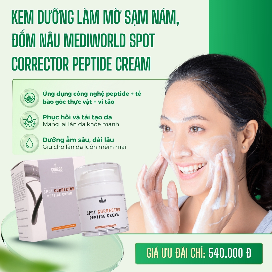 Kem dưỡng làm mờ sạm nám đốm nâu Mediworld Spot Corrector Peptide Cream
