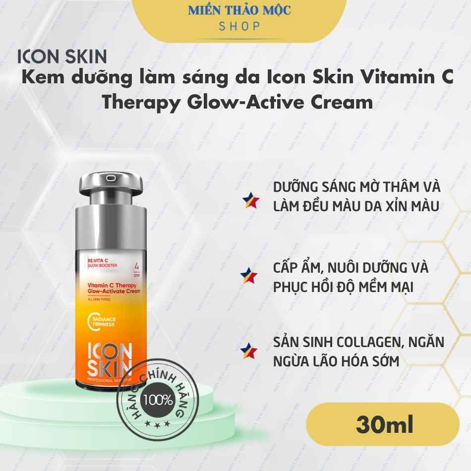 Kem dưỡng làm sáng da Icon Skin Vitamin C Therapy Glow-Active Cream